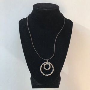 Vintage Fossil Double Circle Necklace